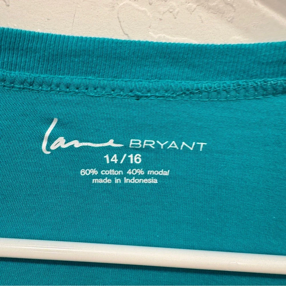 Lane Bryant Blue Open Waterfall Cardigan Womens 14/16 Cotton Blend Layered Fall